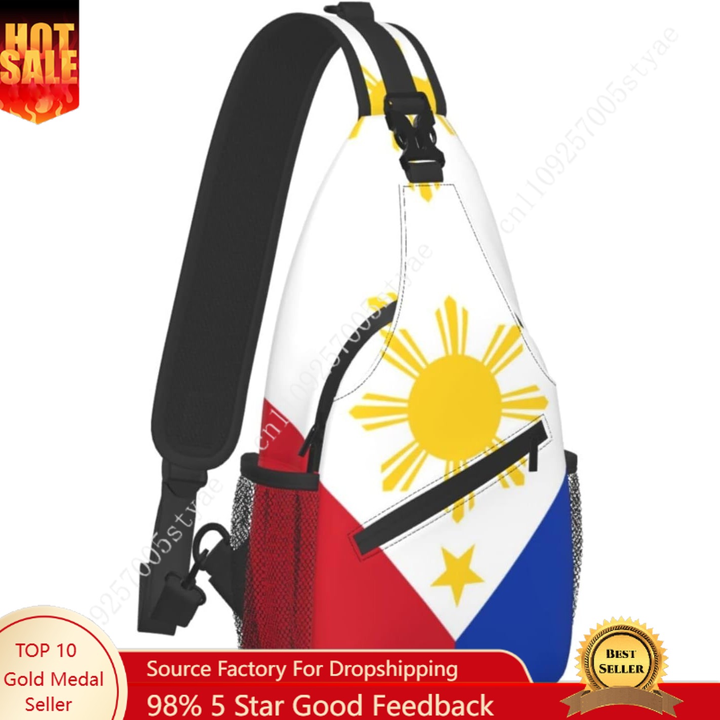 Travel Accessories Philippines - Torba na ramię z flagą Filipin,