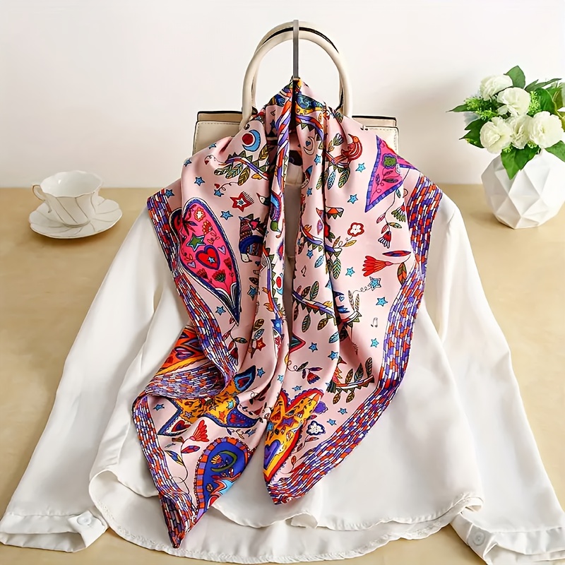 Travel Accessories Neck - Elegancki damski szal z poliestru, ozdobny