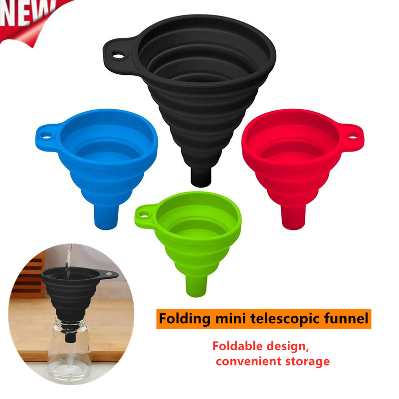 Travel Kitchen Accessories - 1 SZT. Składany lejek silikonowy, przenośny