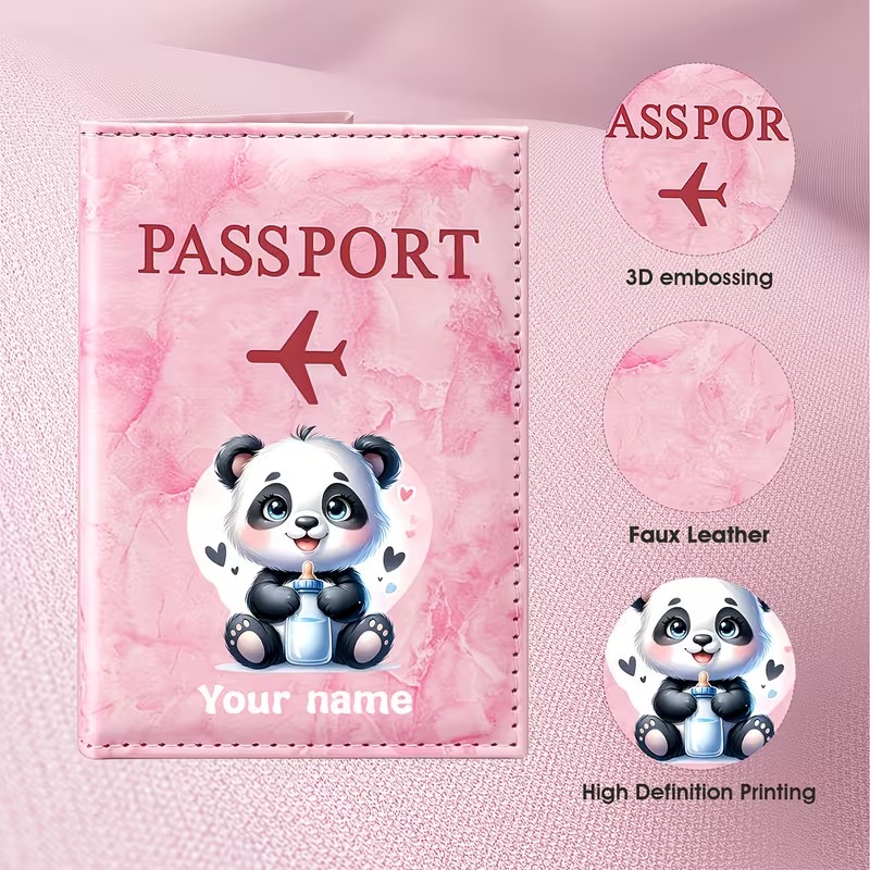 Travel Accessories Present - Spersonalizowany Portfel na Paszport z Ilustracją