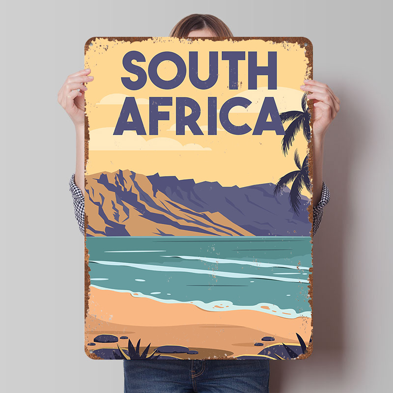 Travel Accessories South Africa - Metalowy plakat z motywem podróży po