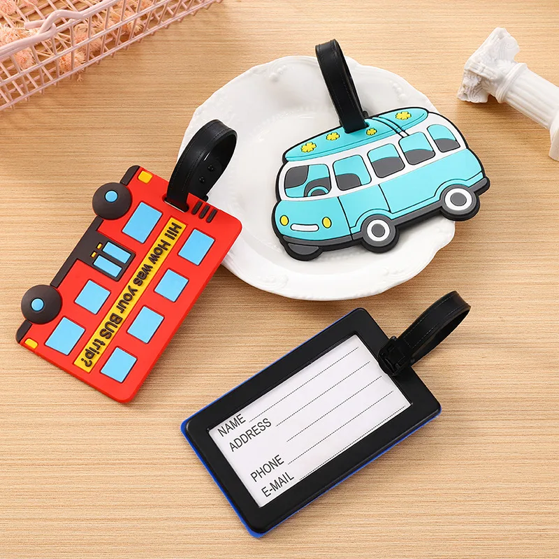 Travel Accessories Logo - Cute Cartoon Cars PVC Silikonowe przywieszki