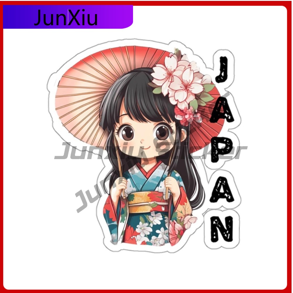 Travel Accessories Japan - Naklejki podróżnicze Japonia Azjatycka Japońska Dziewczyna