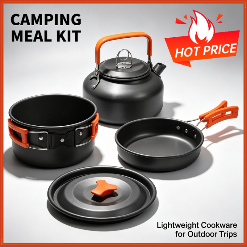 Travel Kitchen Accessories - Zestaw do gotowania na kempingu, naczynia
