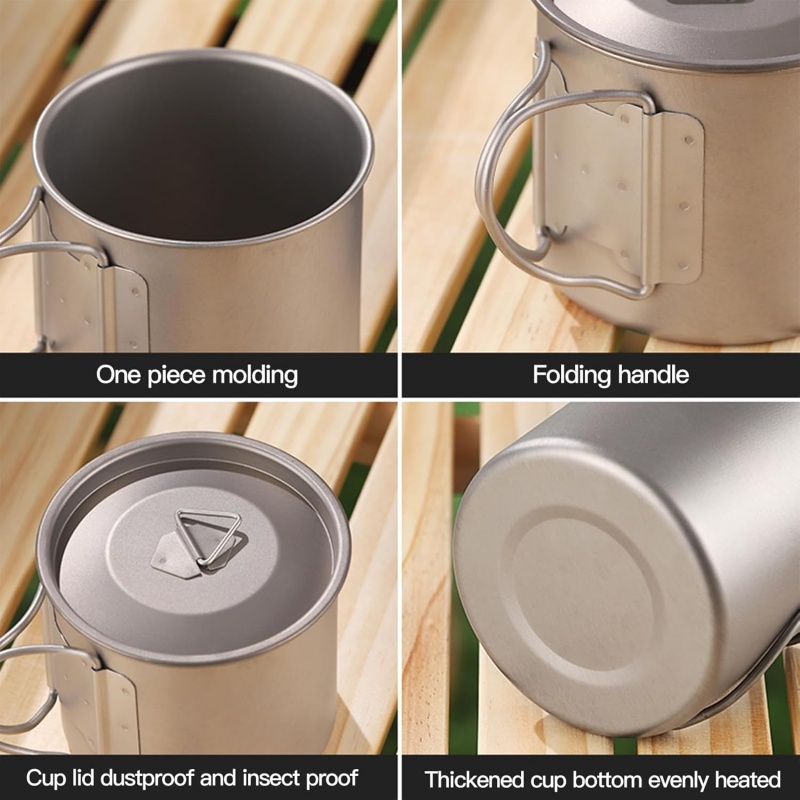 Tytanowy kubek kempingowy ze s – Travel Kitchen Accessories recenzja i cena