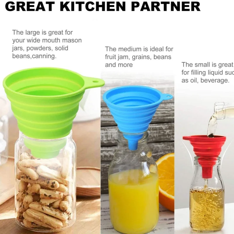 1 SZT. Składany lejek silikono – Travel Kitchen Accessories recenzja i cena