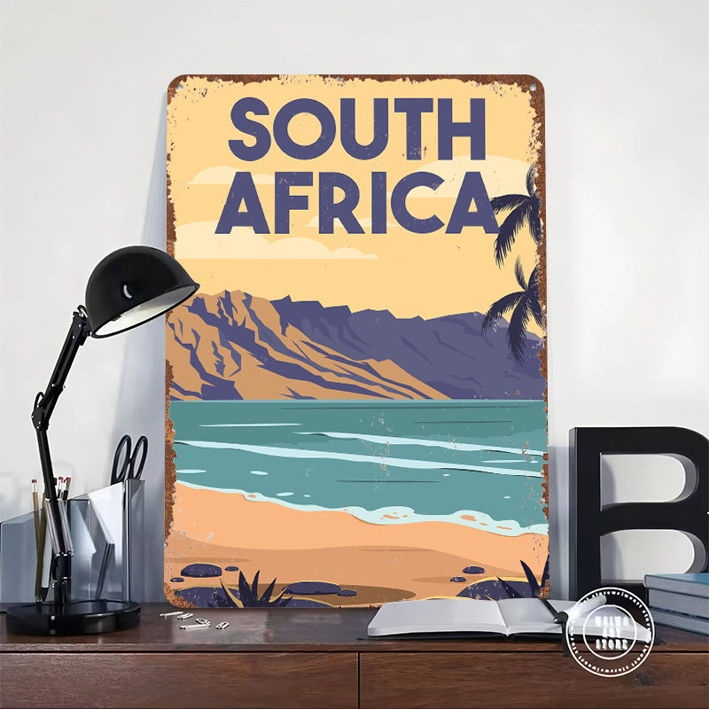 Metalowy plakat z motywem podr – Travel Accessories South Africa recenzja i cena