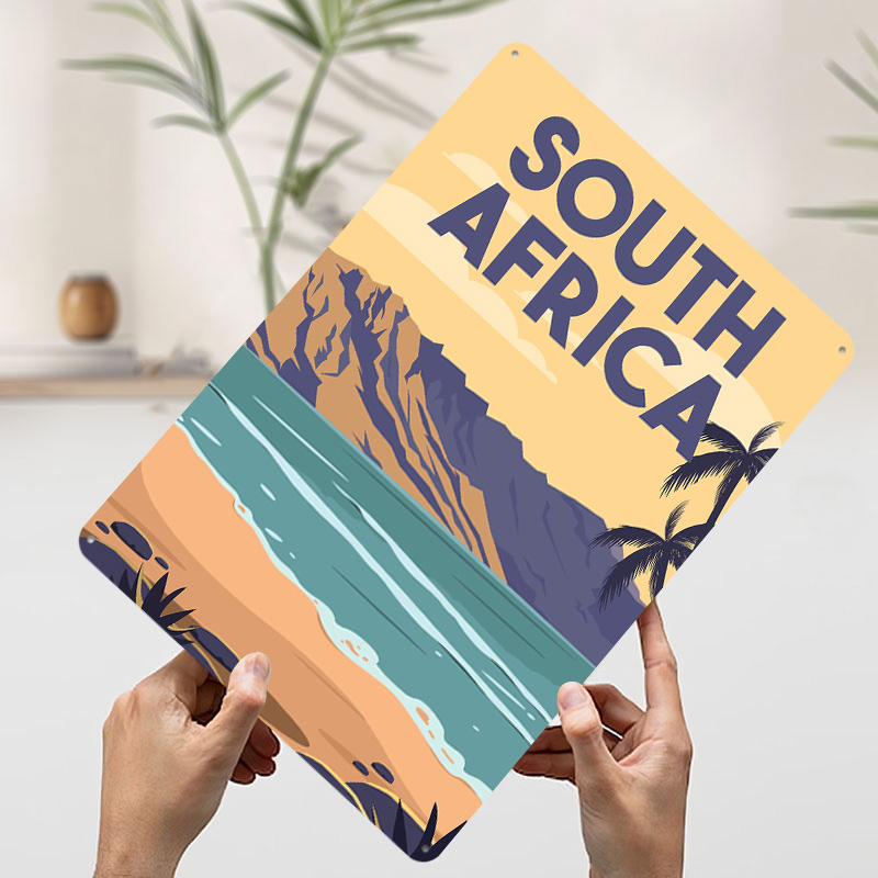 Metalowy plakat z motywem podr – Travel Accessories South Africa recenzja i cena