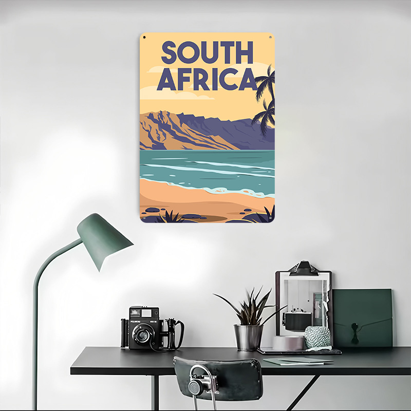 Metalowy plakat z motywem podr – Travel Accessories South Africa recenzja i cena