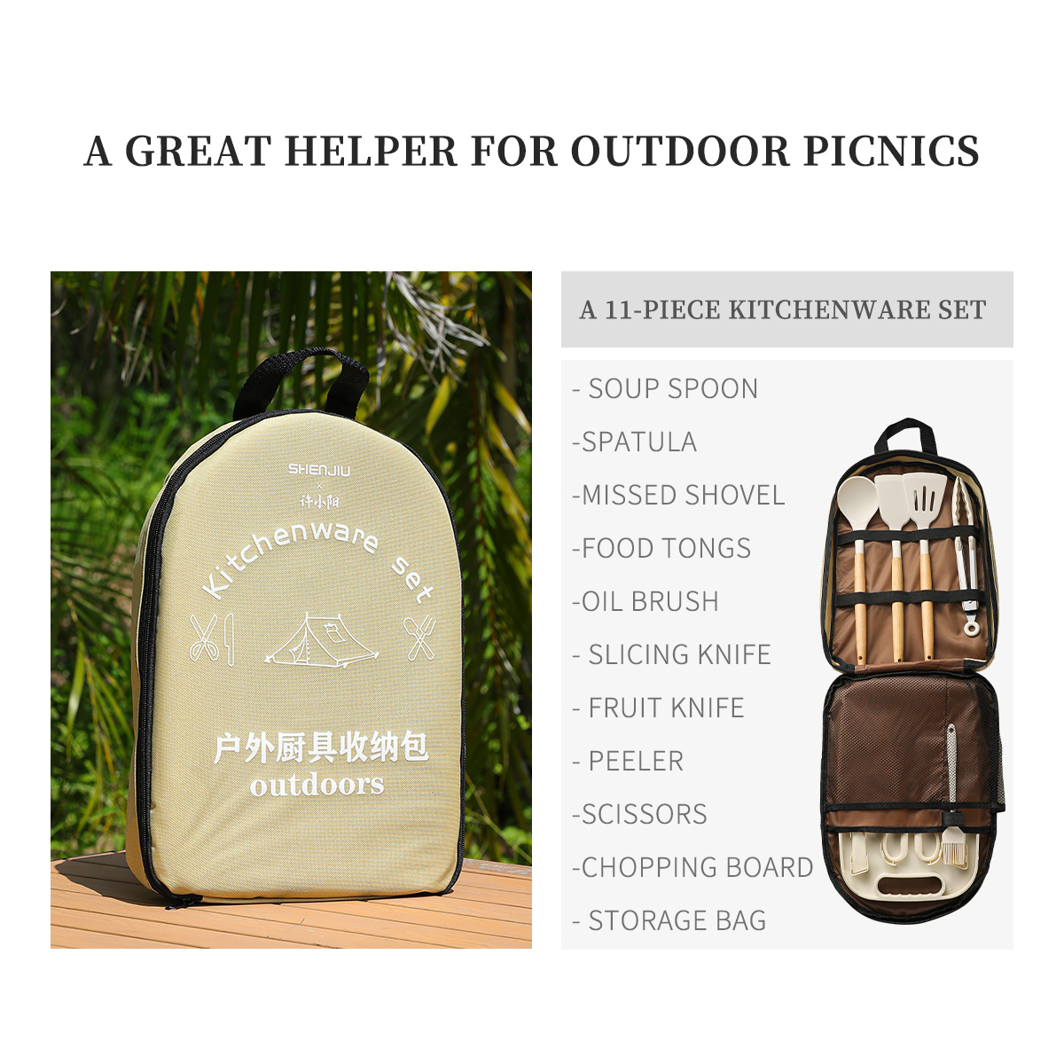 Przenośny Zestaw Piknikowy Nóż – Travel Kitchen Accessories recenzja i cena