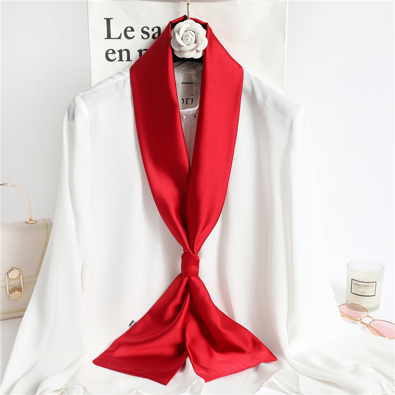 Czerwona Jednolita Długa Jedwa – Travel Accessories Neck recenzja i cena